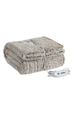 Lookout Mountain Tipped Faux Shearling Heated Blanket